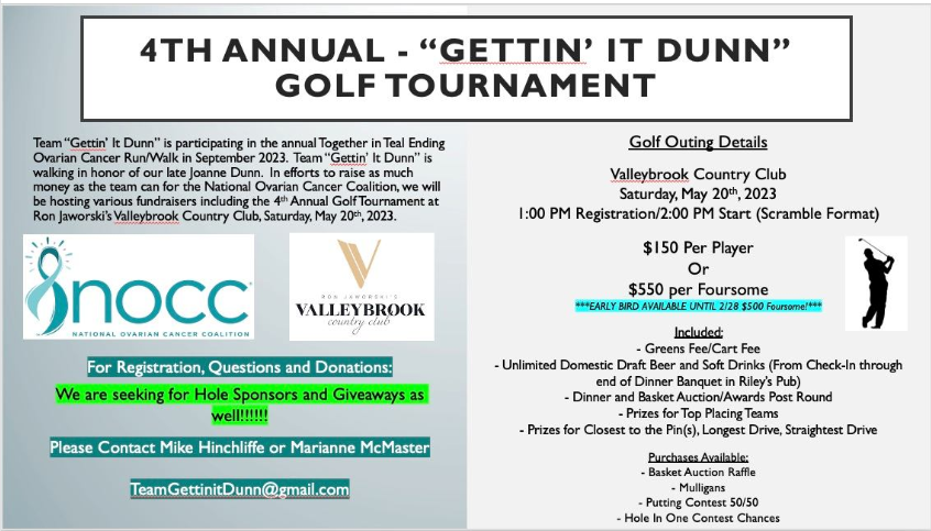 4th Annual “Gettin It Dunn” Golf Tournament